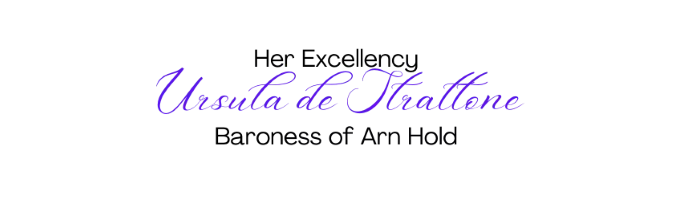 Signature of Her Excellency Ursula de Strattone, Baroness of Arn Hold